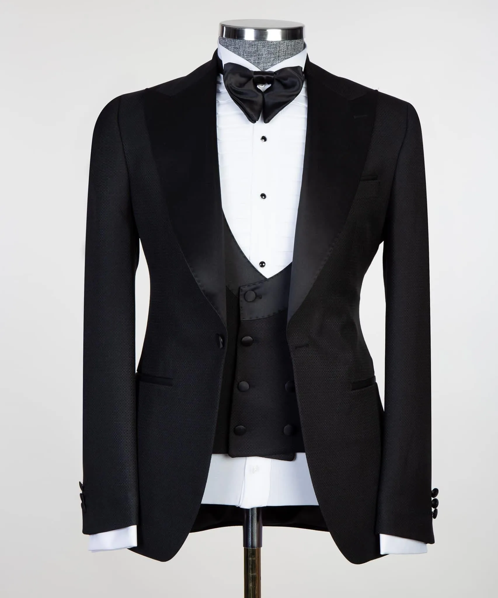 3-piece Black Tuxedo Wedding