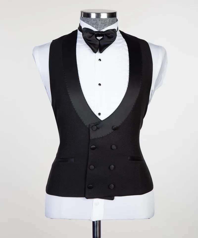 3-piece Black Tuxedo Wedding