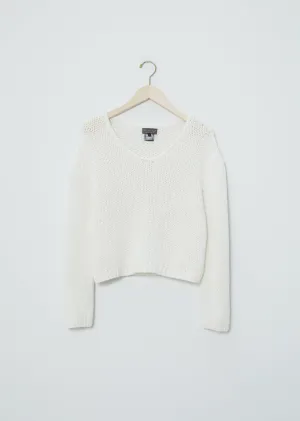 Ada Cashmere Sweater — Snow