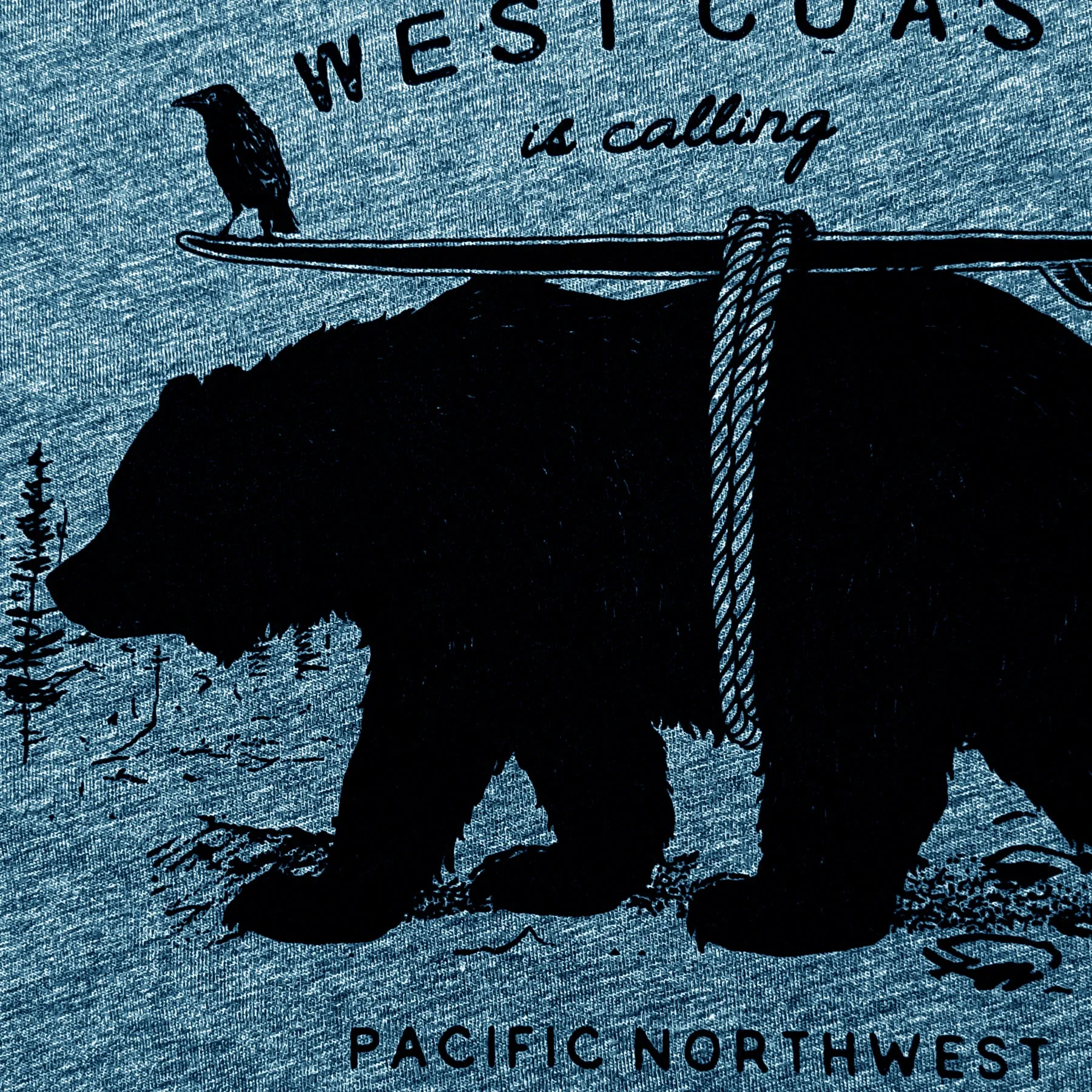 Adult Unisex West Coast is Calling T-shirt