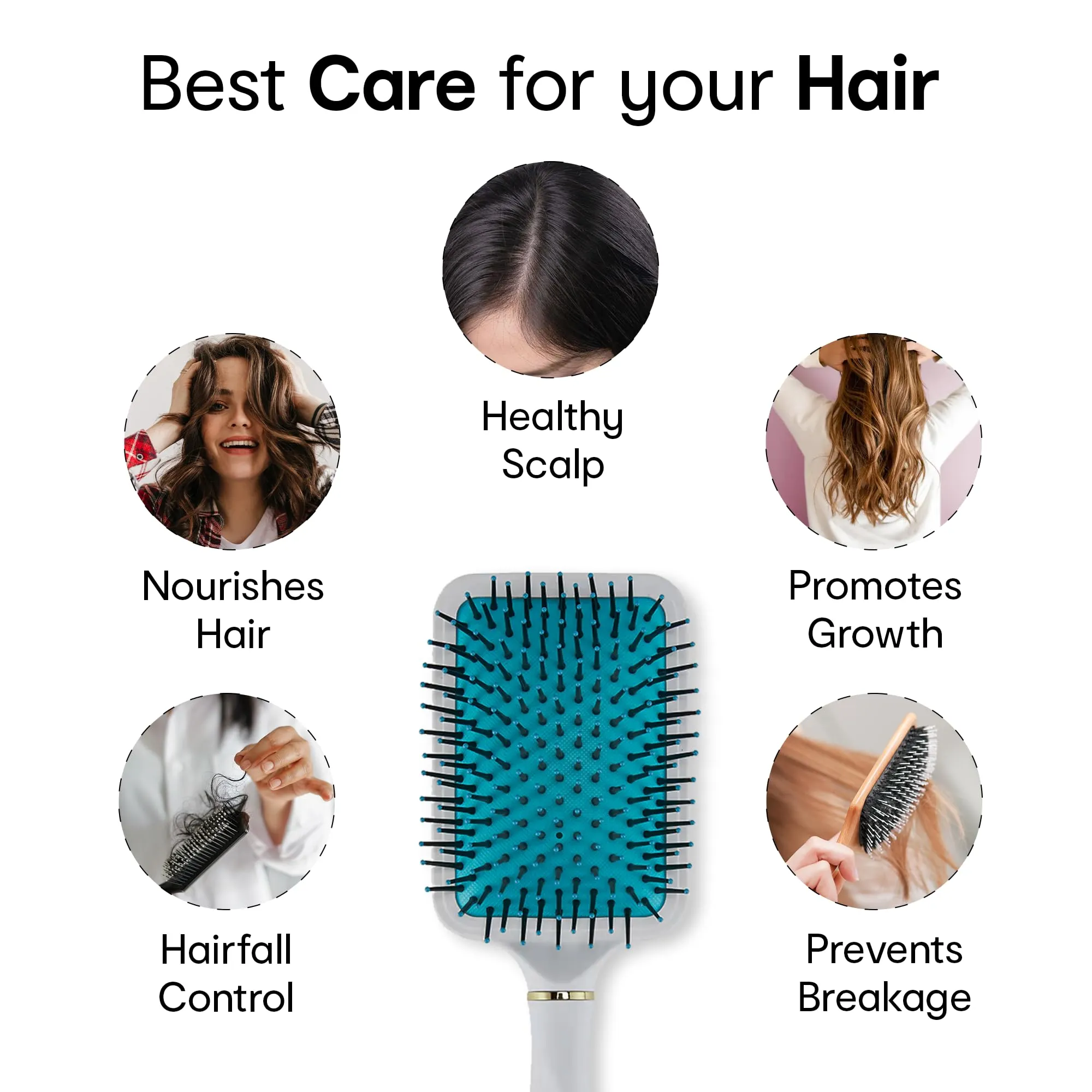 Anko Argan Oil Infused Wide Paddle Hair Brush with Nylon Bristles|Hair Detangler Brush with Ultra Soft Bristles, Infused With Natural Argan Oil, Shiny Detangle & Smooth Hair, Wet or Dry, All Hair.