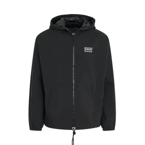 Bicolour KP Short Windbreaker in Black