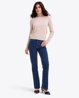 Button Shoulder Cashmere Sweater