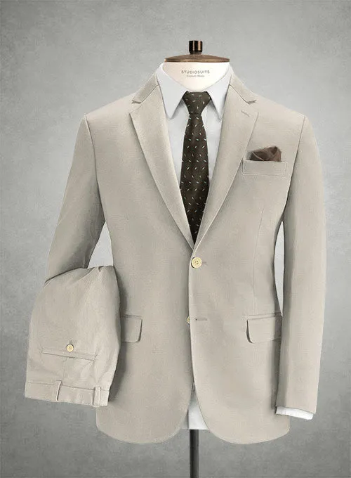 Caccioppoli Cotton Cashmere Beige Suit