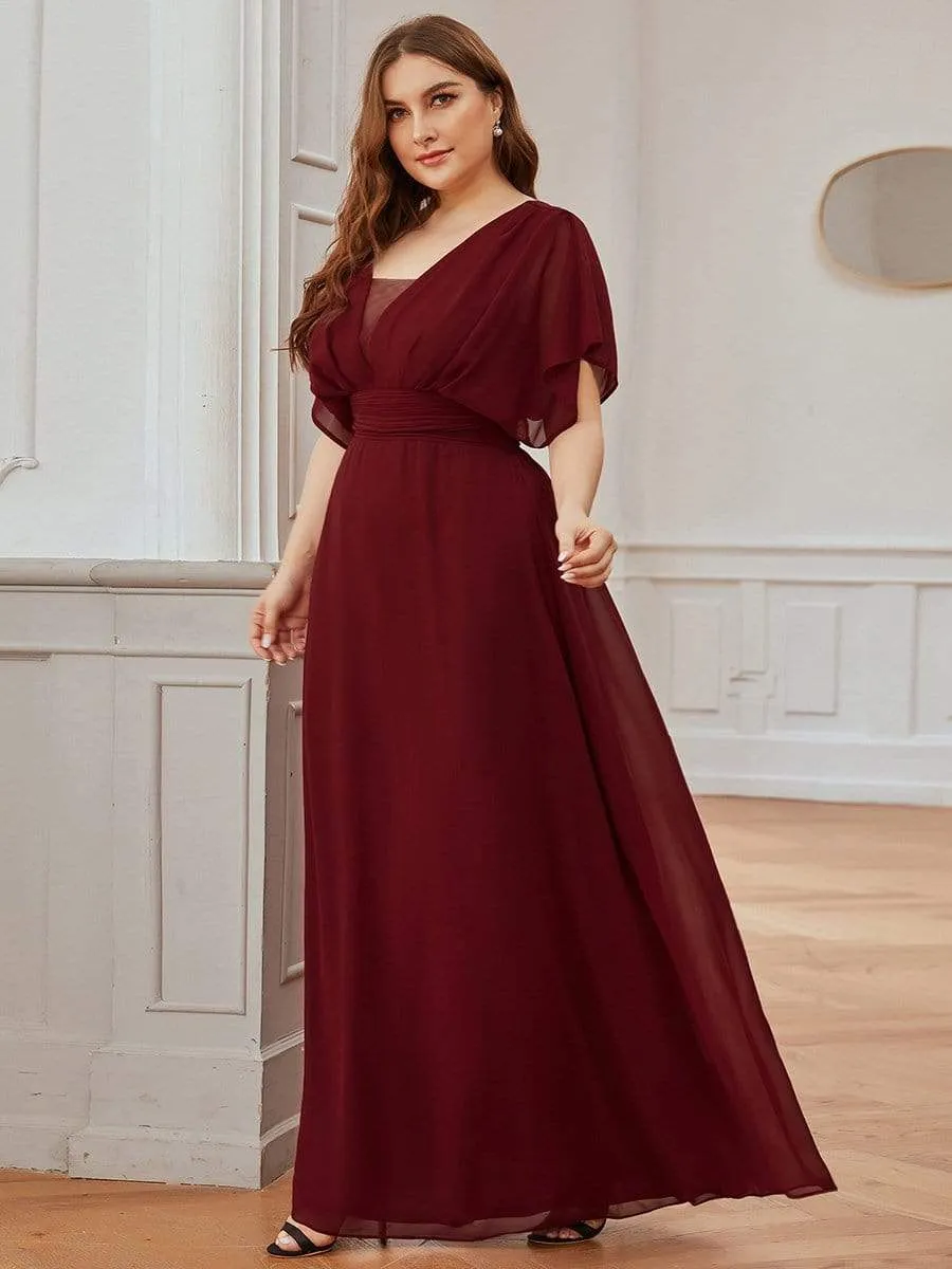 Custom Size Empire Waist Chiffon Formal Maxi Evening Dress