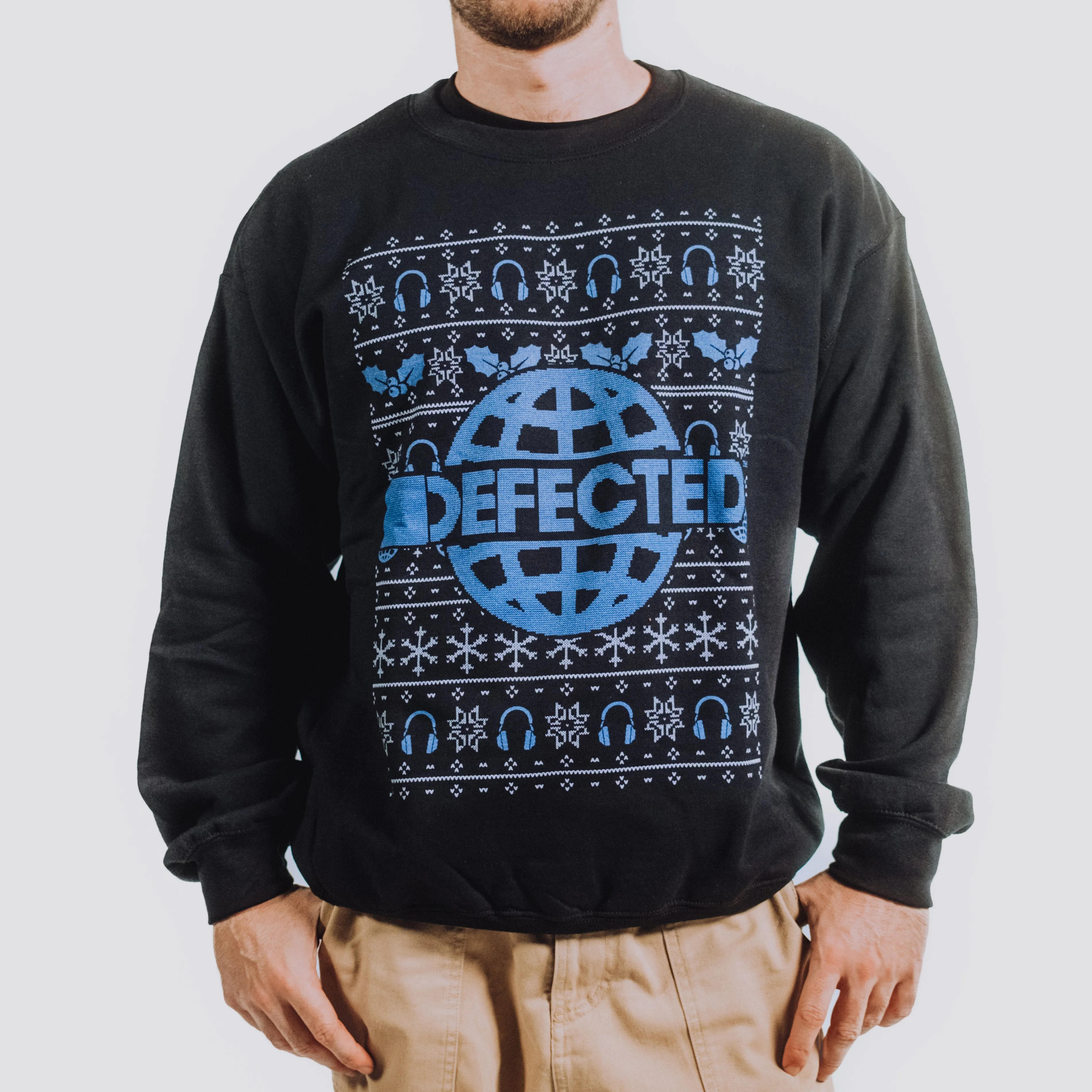 Defected Worldwide Globe Logo Christmas Knit Sweatshirt