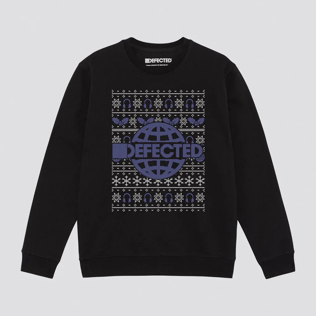 Defected Worldwide Globe Logo Christmas Knit Sweatshirt