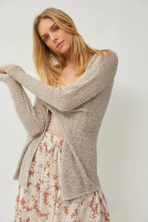 Earth Grey Knit Cardigan