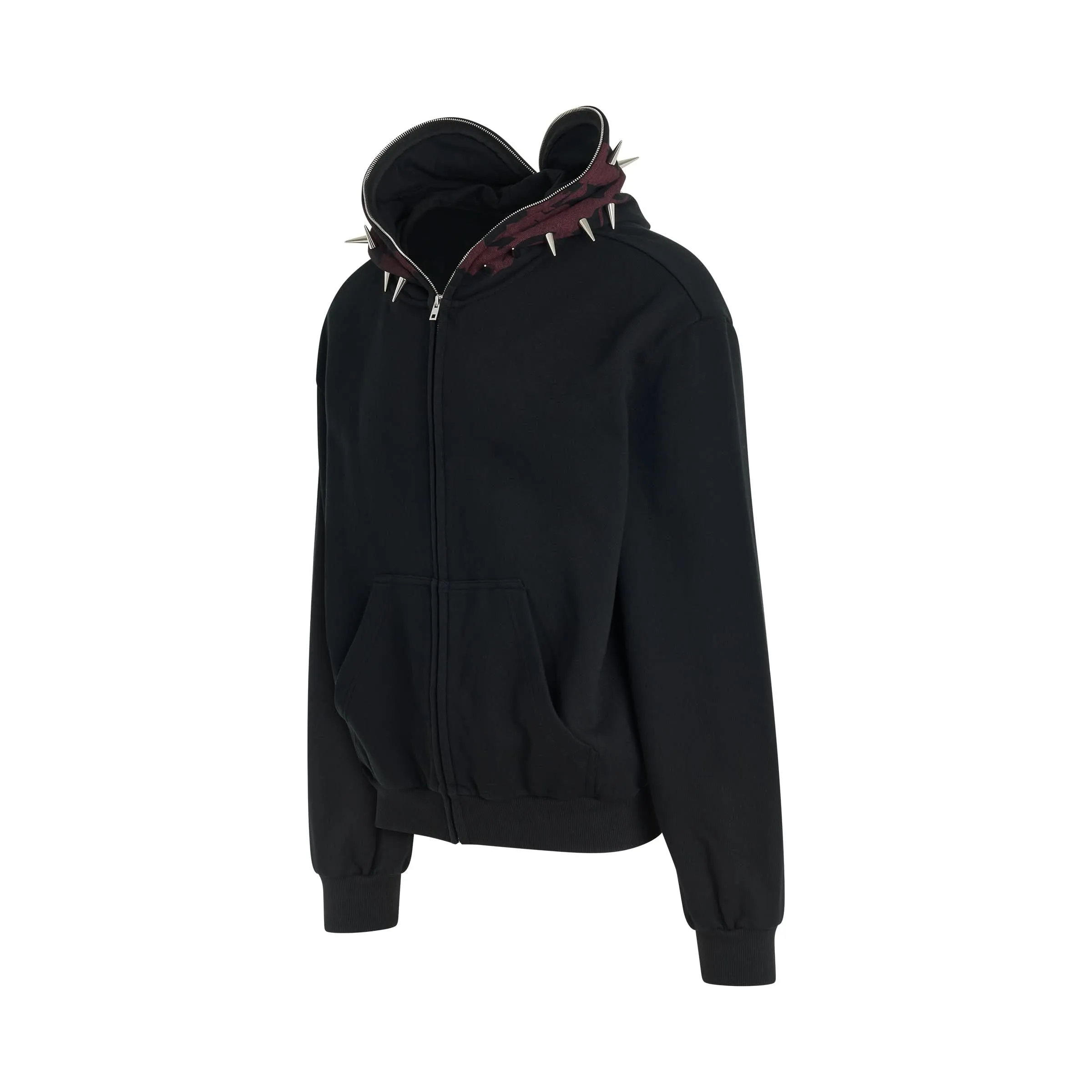 Full Zip-up Hoodie in Black