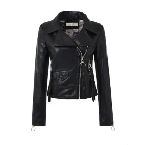 Gothic Oblique Faux Leather Jacket