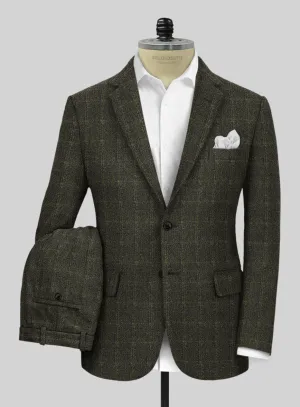 Highlander Green Windowpane Tweed Suit