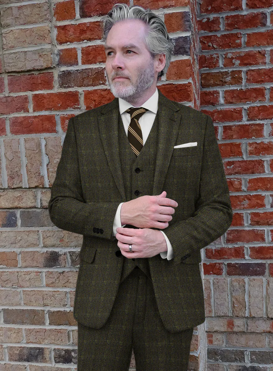 Highlander Green Windowpane Tweed Suit