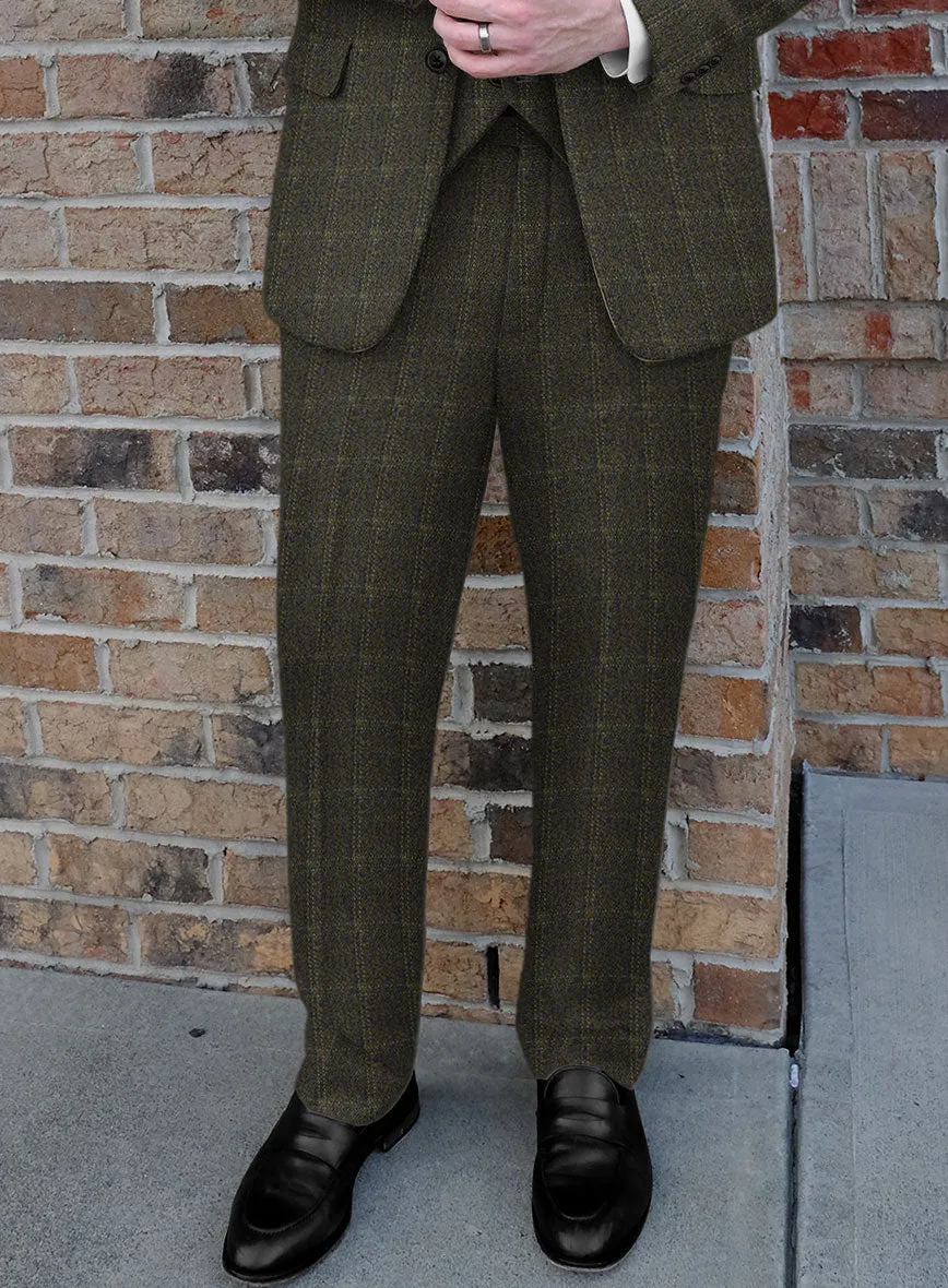 Highlander Green Windowpane Tweed Suit