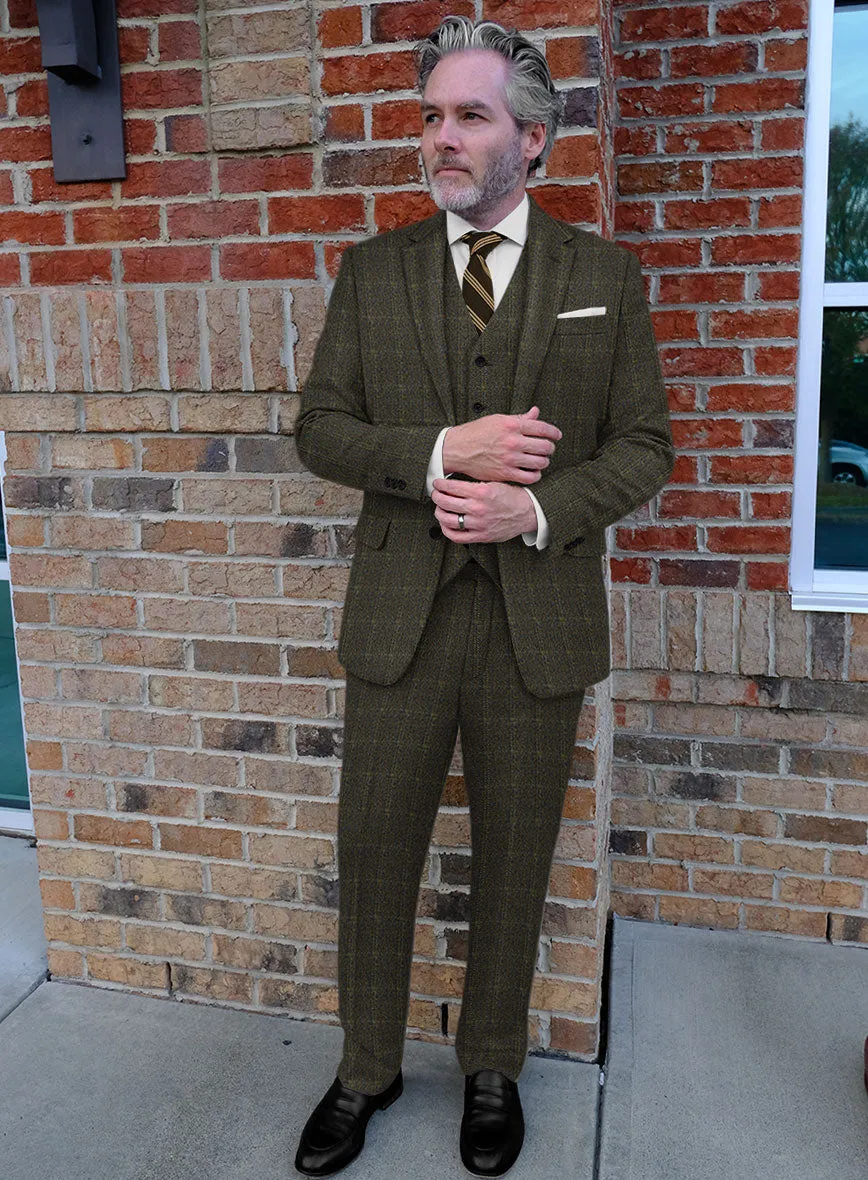 Highlander Green Windowpane Tweed Suit