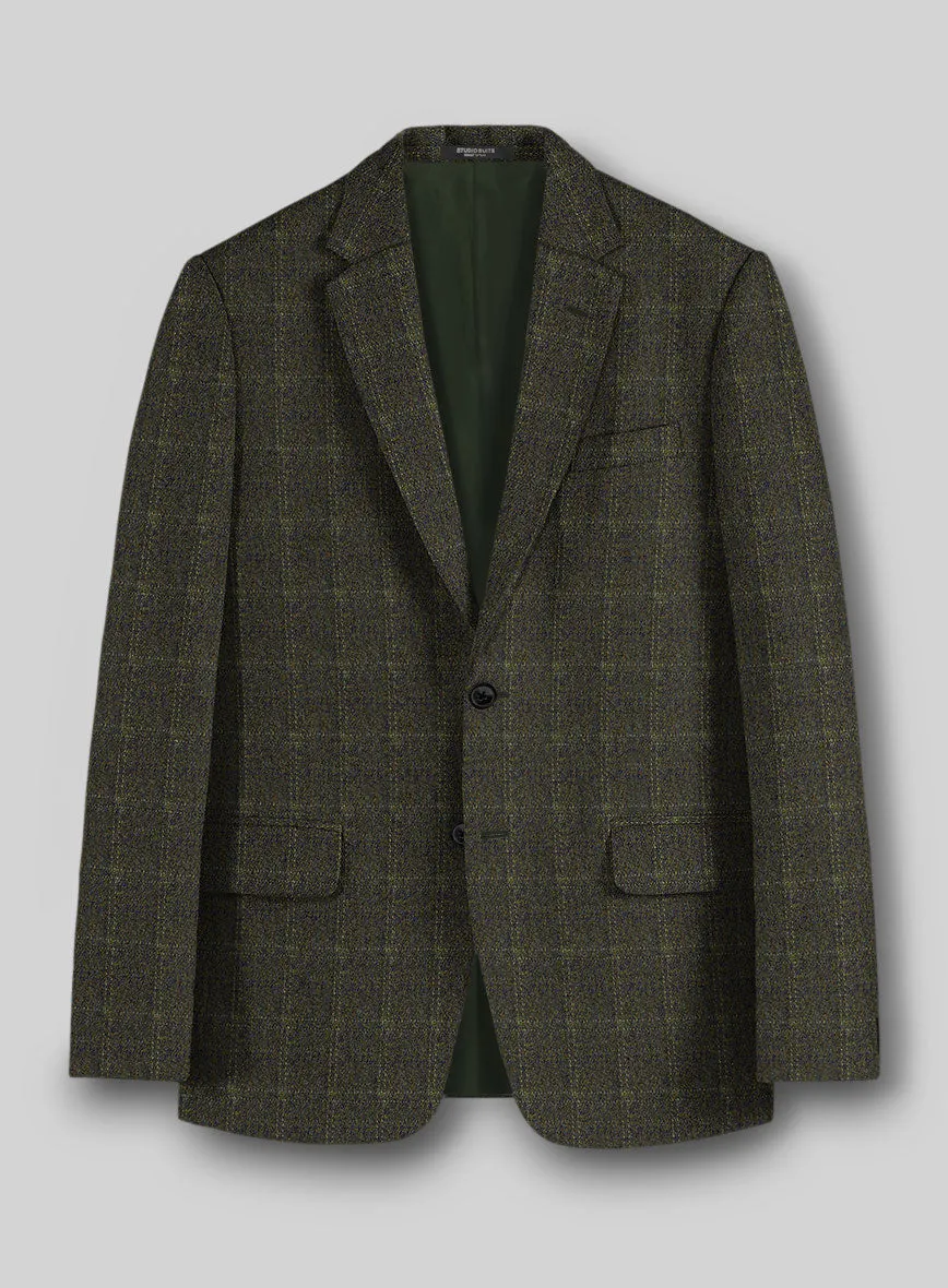 Highlander Green Windowpane Tweed Suit