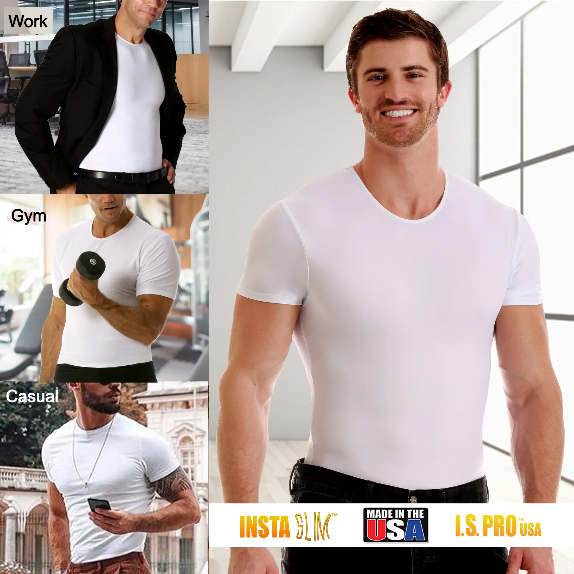 Insta Slim Compression Crew Neck Shirt TS0001