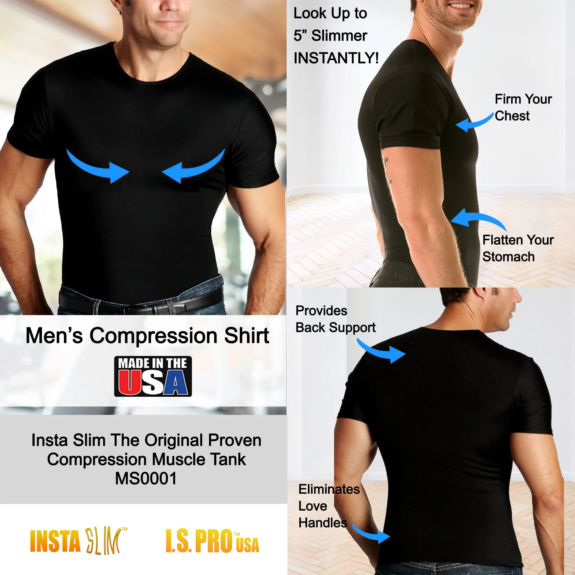 Insta Slim Compression Crew Neck Shirt TS0001