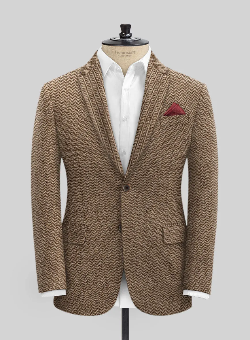 Irish Brown Herringbone Tweed Suit