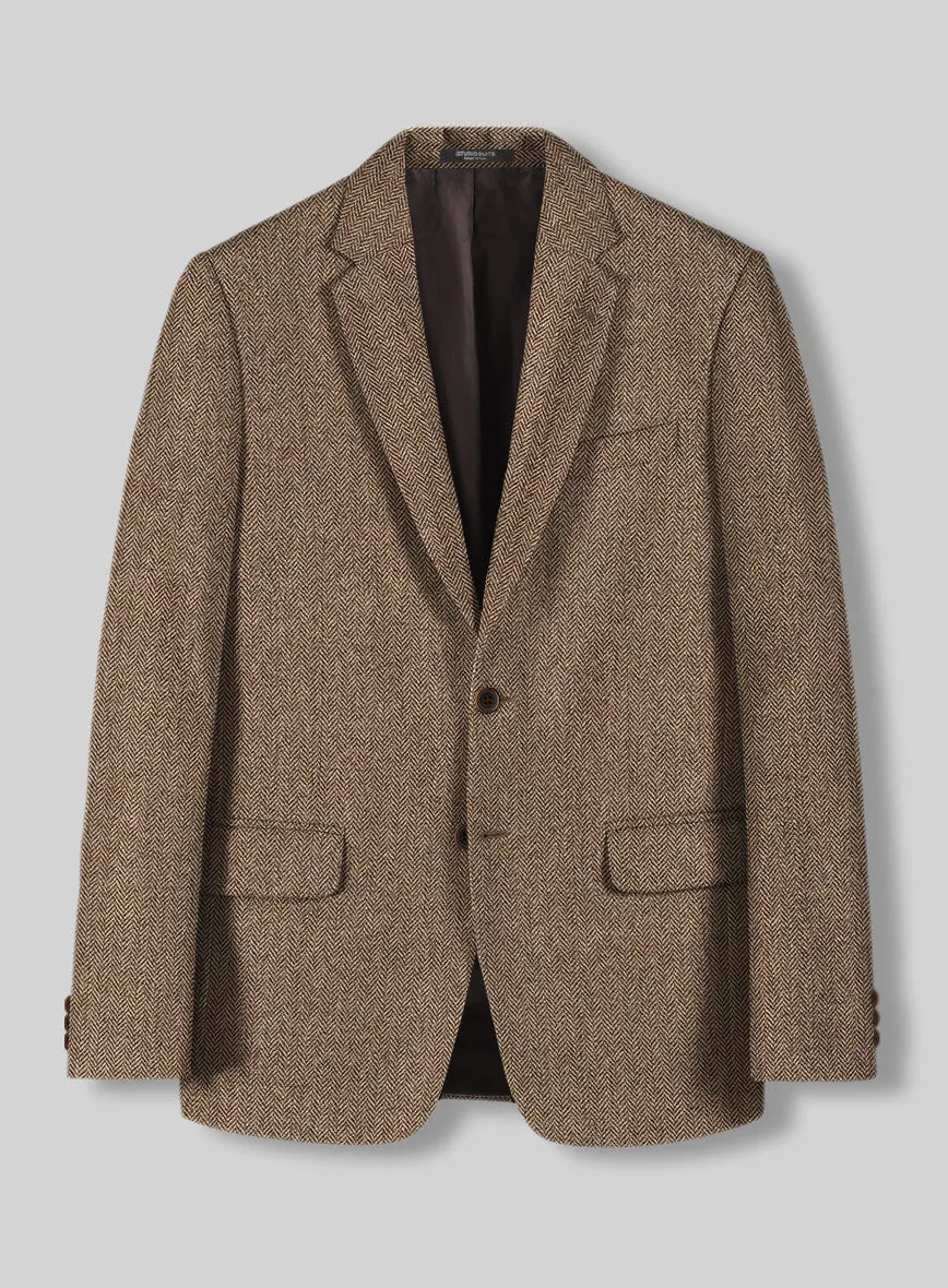 Irish Brown Herringbone Tweed Suit