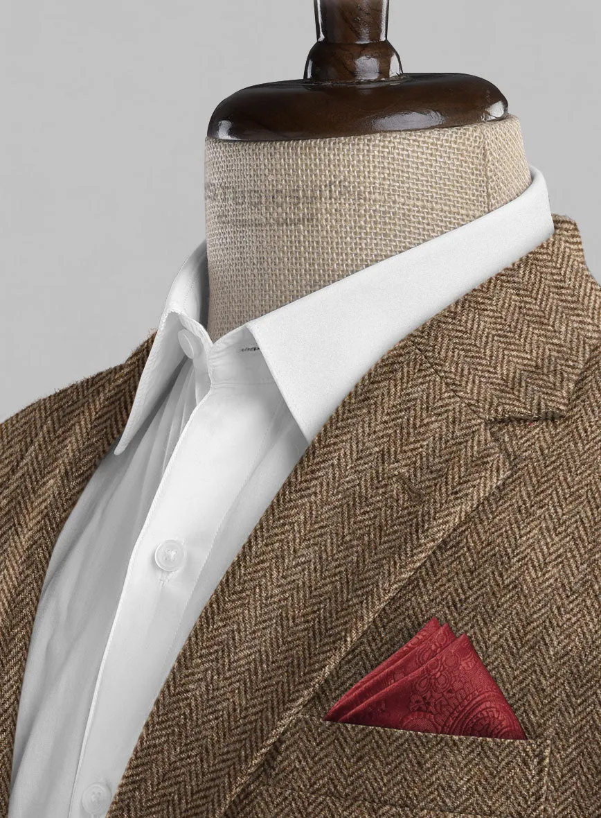 Irish Brown Herringbone Tweed Suit