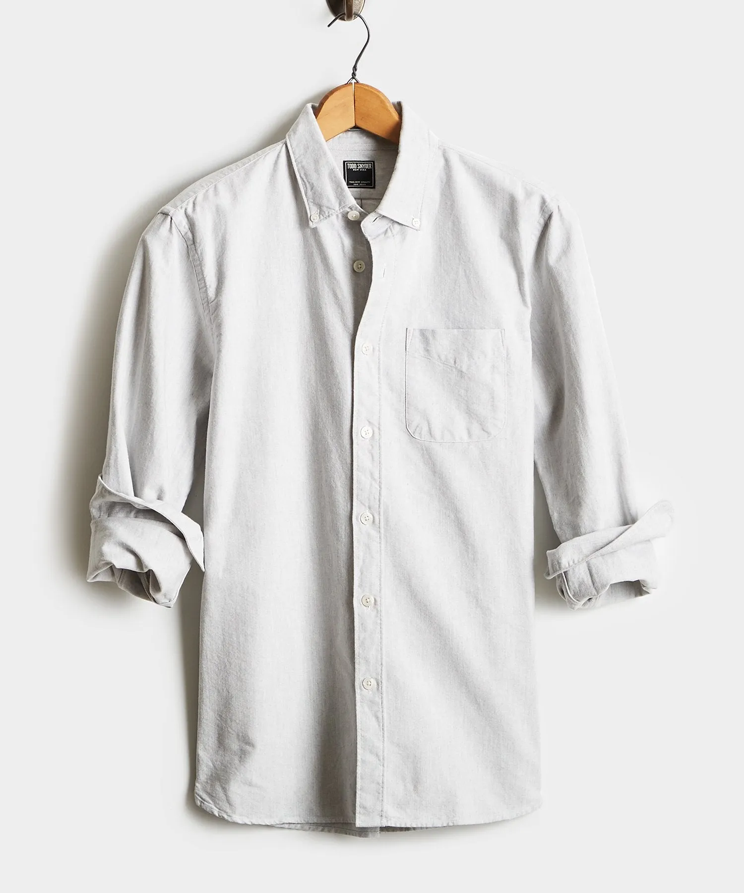 Japanese Selvedge Oxford Button Down Shirt in Grey