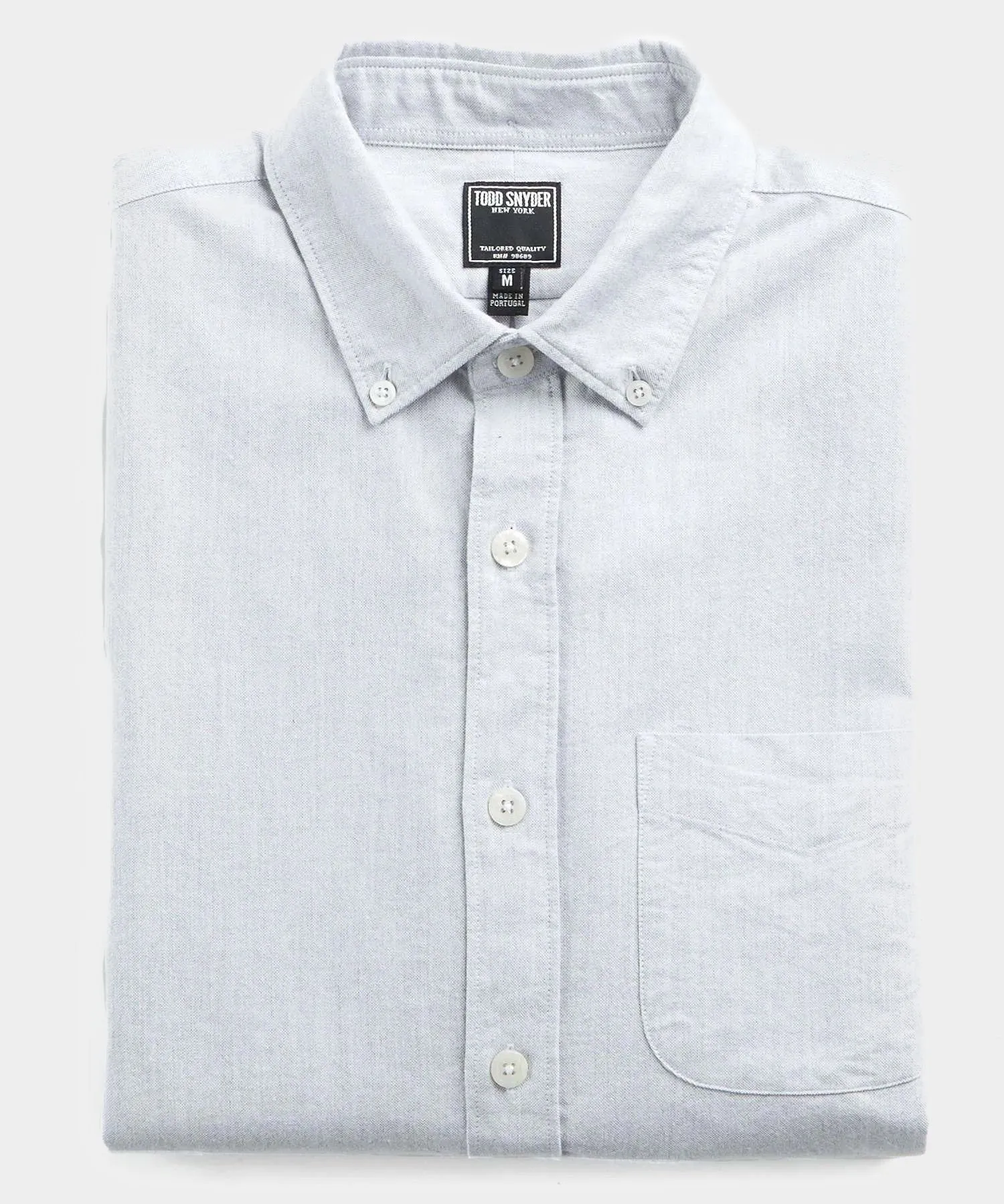 Japanese Selvedge Oxford Button Down Shirt in Grey