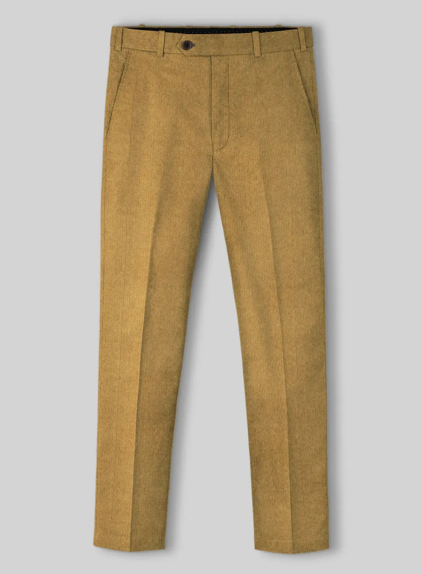 Khaki Stretch Pin Corduroy Suit