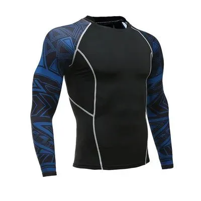 Men's Motorcycle Jersey Sets Quick Dry Compression Sport Bodybuilding T-Shirt Underwear Suit for Fitness