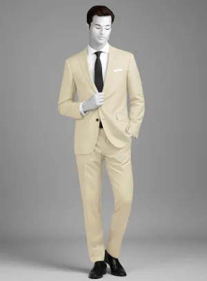 Napolean Light Beige Wool Suit