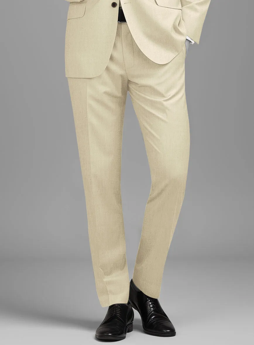 Napolean Light Beige Wool Suit