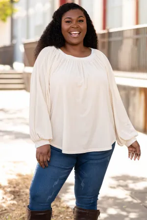 Sweet Velvet Top, Cream