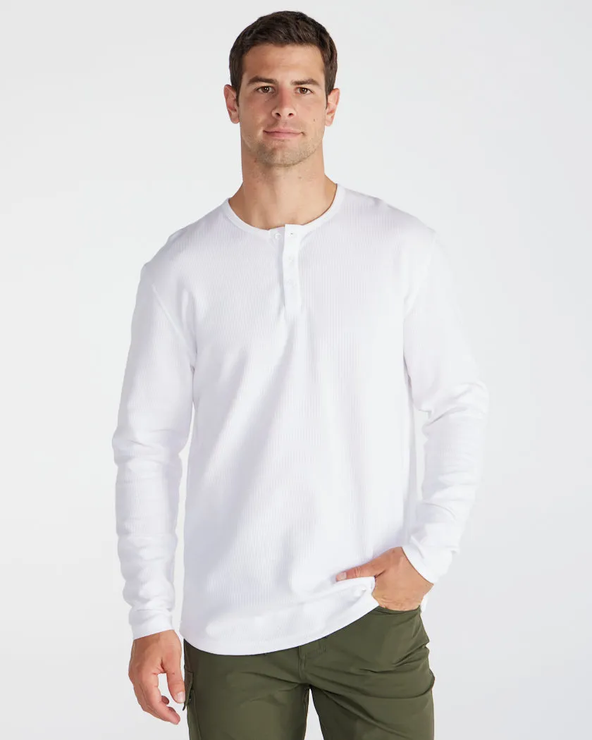 Thermal Henley Drop-Cut Long Sleeve