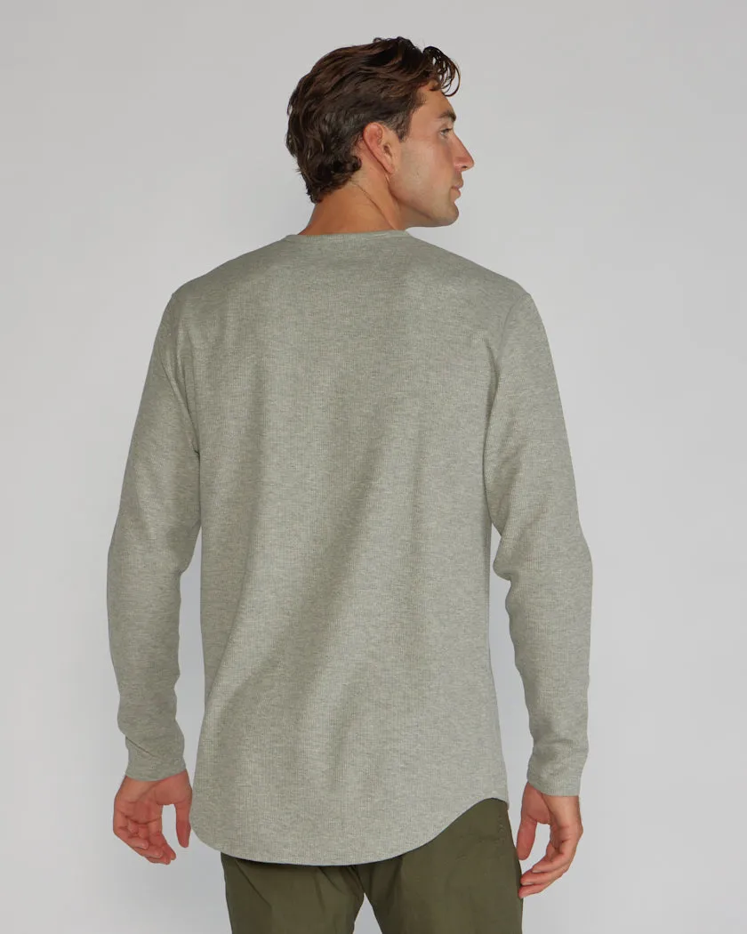 Thermal Henley Drop-Cut Long Sleeve