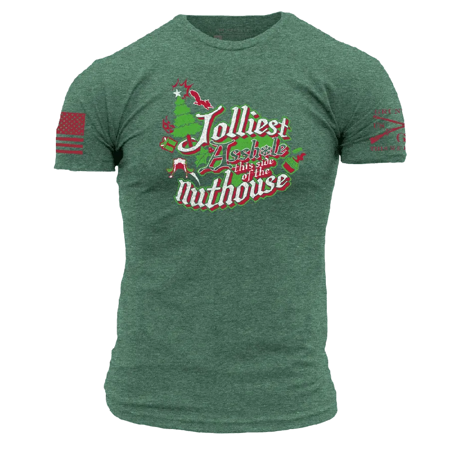 This Side of the Nuthouse T-Shirt - Heather Forest Green